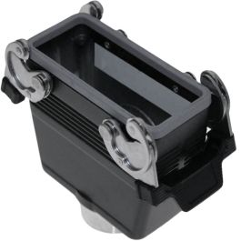 Aggressive, Rectangular Hood, size 77.27, Double Latch with gasket, Top PG29 cable entry, High Construction