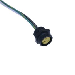 MIN Size I, Receptacle, 3 Pole, Female Straight, 3 Ft, 16awg, 13A, .5-NPT, Front Mount, Nylon
