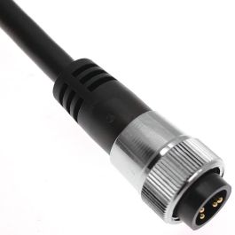 MIN Size I, Cordset, 3 Pole, Male Straight, 4 Ft, 13A, Black, PVC