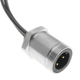 MIN Power Distribution Series, Receptacle, 3 Pole, Male Straight, 0.3M, 14awg, 30A, .5-NPT, Front Mount, Nickel Plated Brass
