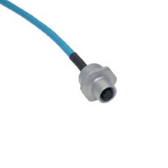 Ethernet, Receptacle, 4 Pole, M12 D-Coded Female Straight, 1M, 24awg, 4A, M20, Front Mount, Aluminum